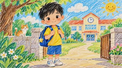 蓝色书包的勇气 繪本封面