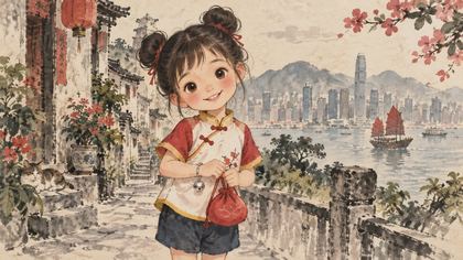 Lingling and the Bun Festival Parade 繪本封面