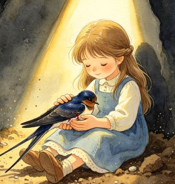 Thumbelina's Gentle Journey: A Tale of Courage and Belonging