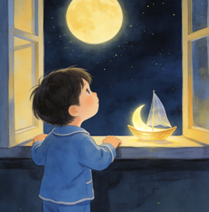 月亮船載住小夢想｜兒童睡前故事｜溫柔廣東話童話